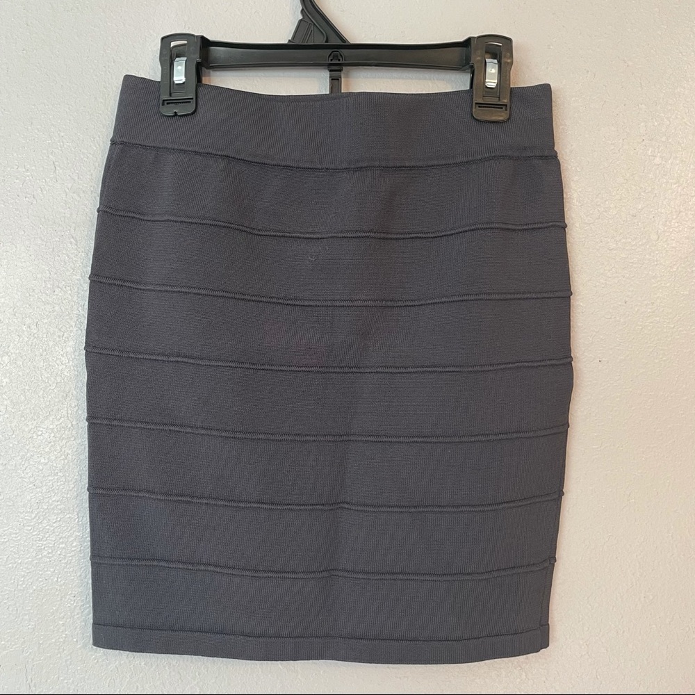 Gray Pencil Skirt